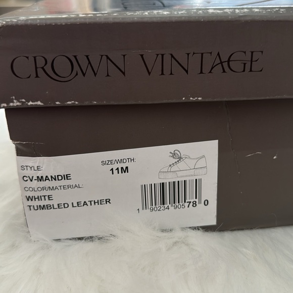 Crown Vintage white tumbled leather sneakers - Picture 5 of 5